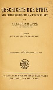 Front cover of Geschichte der ethik als philosophischer wissenschaft by Friedrich Jodl