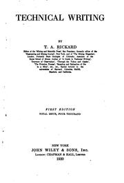 Cover of Technical writing by T. A. Rickard