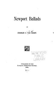 Front cover of Newport ballads by Charles C. Van Zandt