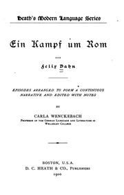 Front cover of Ein Kampf um Rom by Felix Dahn