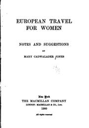 Cover of European travel for women by Mary Cadwalader Jones