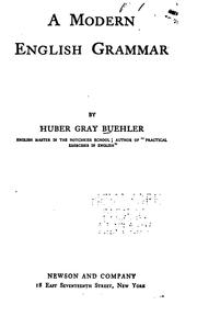 Front cover of A modern English grammar by Huber Gray Buehler