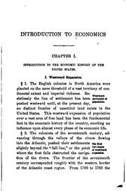 Cover of Introduction to the study of economics by Charles Jesse Bullock