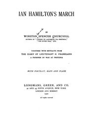 Cover of Ian Hamilton's march by Winston S. Churchill