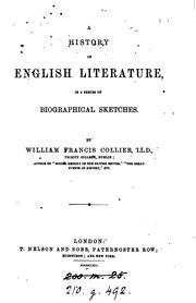 Cover of A history of English literature in a series of biographical sketches by William Francis Collier