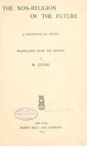 Cover of Irréligion de l'avenir by Jean-Marie Guyau