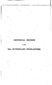 Front cover of Historical records of the 93rd Sutherland Highlanders by Roderick Hamilton Burgoyne