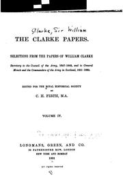 Cover of The Clarke papers by Clarke, William Sir