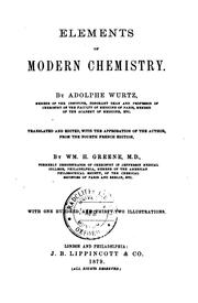 Cover of Elements of modern chemistry by Charles Adolphe Wurtz