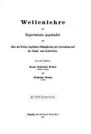 Front cover of Wilhelm Weber's Werke by Wilhelm Eduard Weber