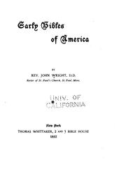 Front cover of Early Bibles of America by John Wright