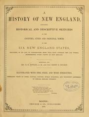 Front cover of A history of New England by R. H. Howard