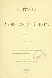 Front cover of History of Androscoggin County, Maine .. by Georgia Drew Merrill