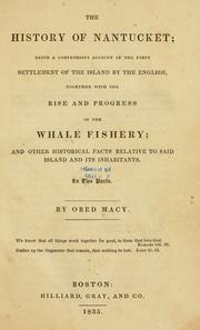 Front cover of The history of Nantucket by Obed Macy