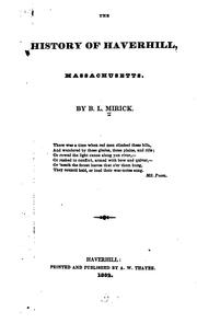 Front cover of The history of Haverhill, Massachusetts by Benjamin L. Mirick