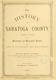 Front cover of History of Saratoga County, New York by Nathaniel Bartlett Sylvester