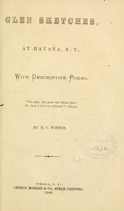 Front cover of Glen sketches, at Havana, N.Y., with descriptive poems by H. C. Winton