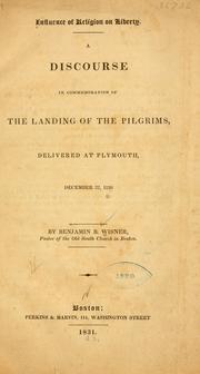 Front cover of Influence of religion on liberty by Benjamin Blydenburg Wisner