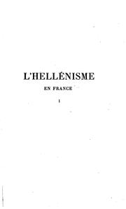 Cover of L' hellénisme en France by Émile Egger