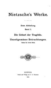 Front cover of Nietzsche's Werke by Friedrich Nietzsche