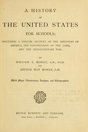 Cover of A history of the United States for schools by William A. Mowry