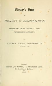 Front cover of Gray's Inn by William Ralph Douthwaite