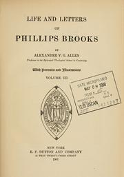 Front cover of Life and letters of Phillips Brooks by Alexander V. G. Allen