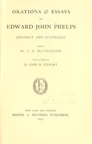 Front cover of Orations & essays of Edward John Phelps by Edward John Phelps