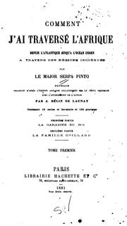 Front cover of Como eu atravessei África do Atlântico ao mar Índico by Serpa Pinto