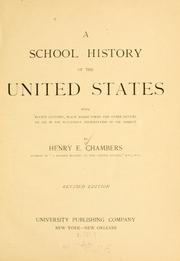 Front cover of A school history of the United States .. by Henry Edward Chambers