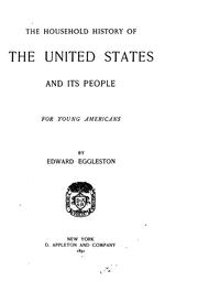 Front cover of The household history of the United States and its people by Edward Eggleston