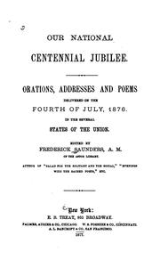 Front cover of Our national centennial jubilee by Frederick Saunders