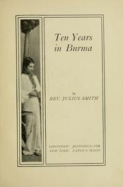 Cover of Ten years in Burma by Julius Smith