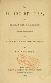 Front cover of The Island of Cuba by Alexander von Humboldt