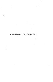 Front cover of A history of Canada by Charles G. D. Roberts