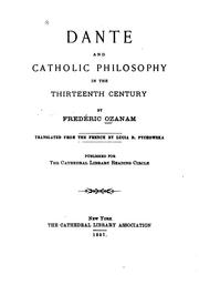 Front cover of Dante and Catholic philosophy in the thirteenth century by Frédéric Ozanam