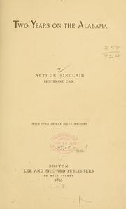 Cover of Two years on the Alabama by Arthur Sinclair