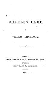 Cover of Charles Lamb by Thomas Craddock