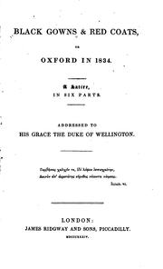 Cover of Black gowns & red coats, or, Oxford in 1834 by George Cox