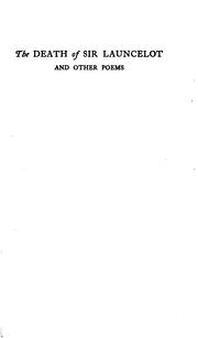 Cover of The death of Sir Launcelot by Condé Bénoist Pallen