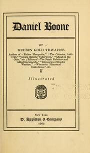 Cover of Daniel Boone by Reuben Gold Thwaites