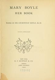 Cover of Mary Boyle, her book by Mary Louisa Boyle