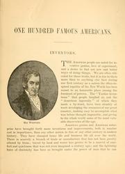 Front cover of One hundred famous Americans by Helen Ainslie Smith