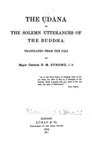 Cover of The Udāna by D. M. Strong