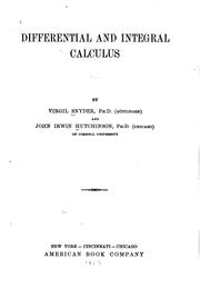 Cover of Differential and integral calculus by Virgil Snyder