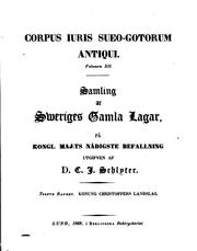 Front cover of Corpus iuris Sueo-Gotorum antiqui by Sweden.