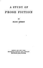 Front cover of A study of prose fiction by Bliss Perry