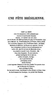Front cover of Une fête brésilienne célébrée à Rouen en 1550 by Ferdinand Denis