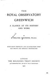 Cover of The Royal observatory, Greenwich by E. Walter Maunder