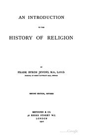 Cover of An introduction to the history of religion by F. B. Jevons